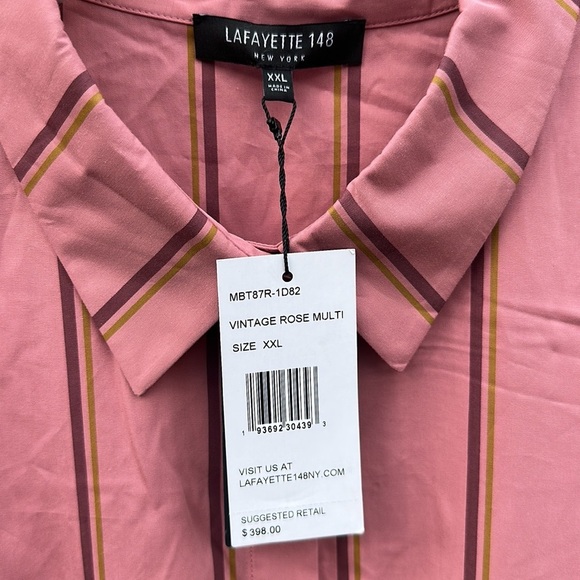 Layayette 148 New York Women Button Down Shirt Size XXL Vintage Rose Multi - Picture 6 of 16